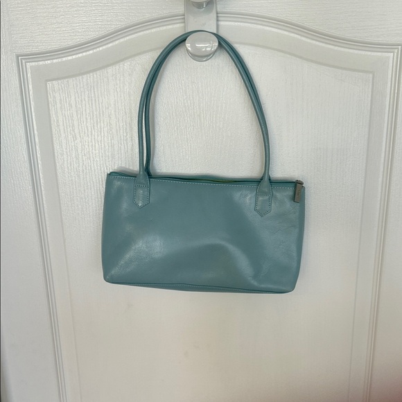 Elegant Blue Leather Handbag - Picture 1 of 5